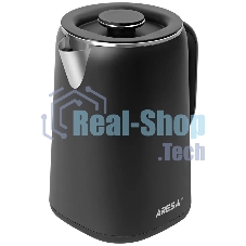 Электрочайник Aresa AR-3482 черный, 1.6 л, 1700 Вт, скрытый нагревательный элемент, поддержание температуры