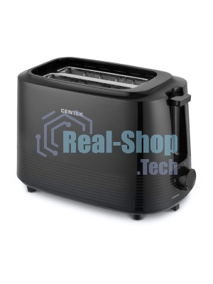 Тостер Centek CT-1433 черный, 750 Вт, 2 слота