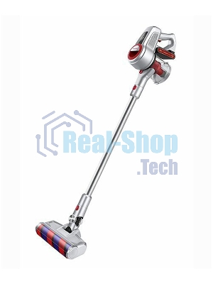 Пылесос вертикальный Sharp ECSB72RS серебристый/красный, питание от аккумулятора, 95 Вт, уборка сухая, пылесборник 1 л, работа от АКБ max 36 мин