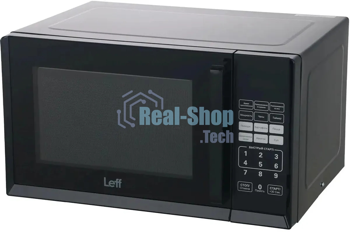 Микроволновая печь LEFF 23MD802B черный, 23 л, 800 Вт, переключатели - сенсор