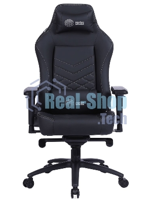 Кресло Cactus CS-CHR-0112BL черный, экокожа, подголовник