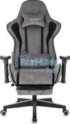 Кресло игровое Бюрократ Zombie Drift/F серый/черный, крестов. пластик, подст. для ног