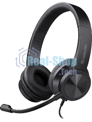 Гарнитура проводная Defender Tune 150 (черная, провод 1.8 м)