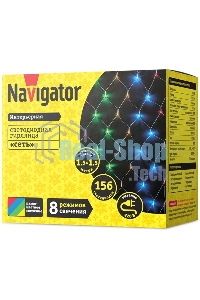 Гирлянда Navigator NGF-N01-156RGbY-12-1.5x1.5m-230-TR-IP20