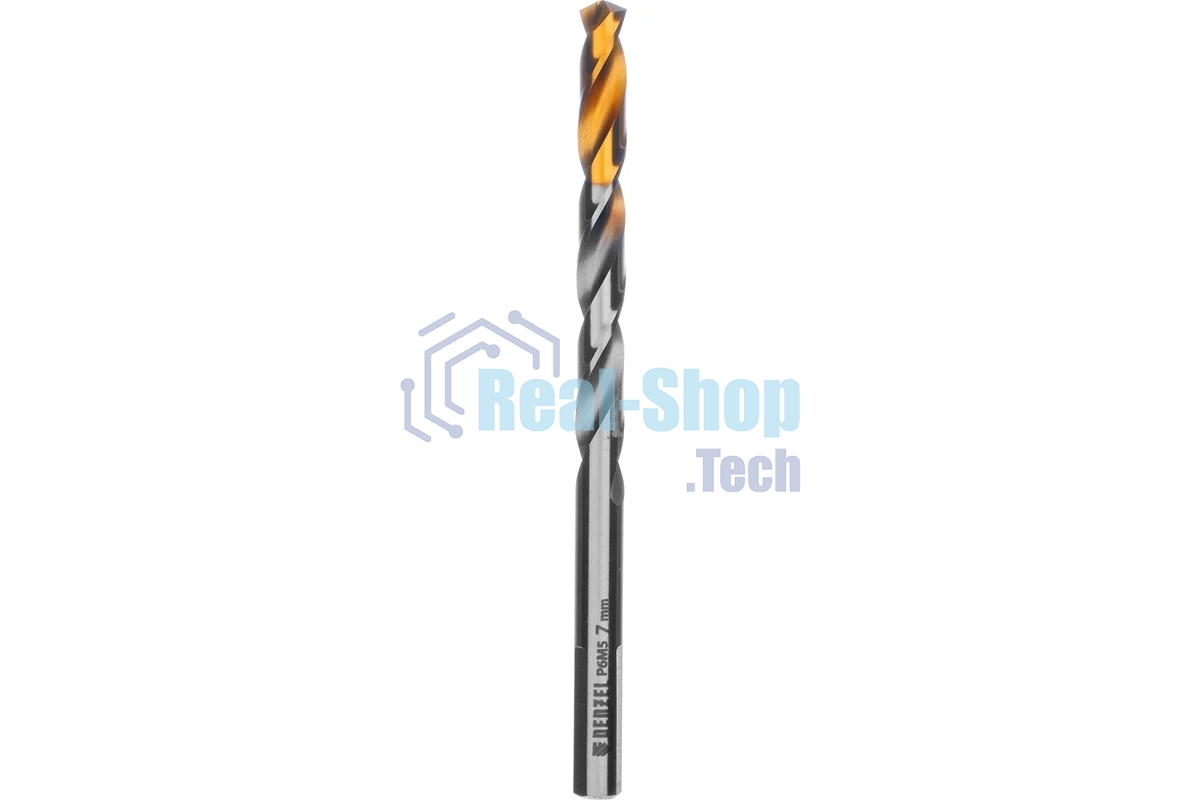 Сверло спиральное по металлу Denzel 7,0 x 109мм, Р6М5, Golden Tip