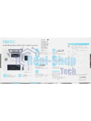 Клавиатура A4Tech Fstyler FBX51C беспроводная, Bluetooth, радиоканал, серый