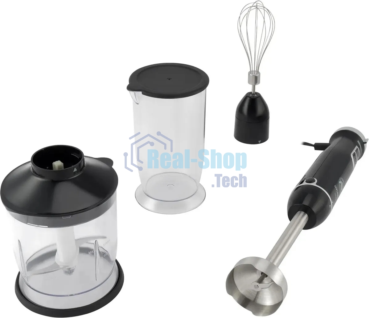 Блендер погружной Hyundai HYB-H3845 1000Вт черный/серебристый