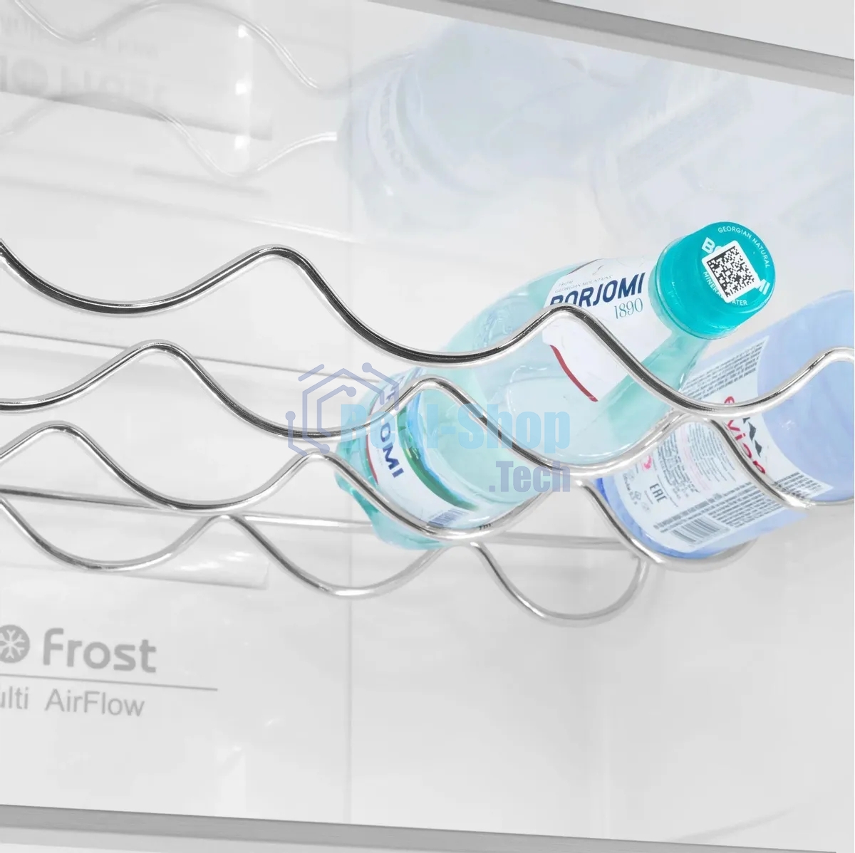 Холодильник Maunfeld MFF200NFBE черный, двухкамерный 271/106л морозилка снизу, Total NoFrost