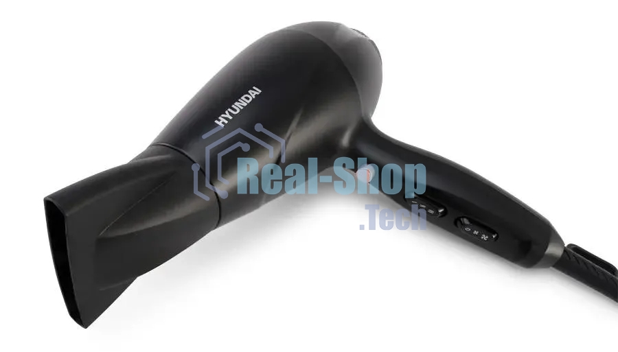 Фен Hyundai H-HDI0750 черный, 2200 Вт, ионизация