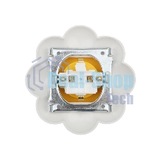 Розетка одноместная Kranz HAPPY Ромашка скрытой установки, с заземлением и защитными шторками, желтая/белая