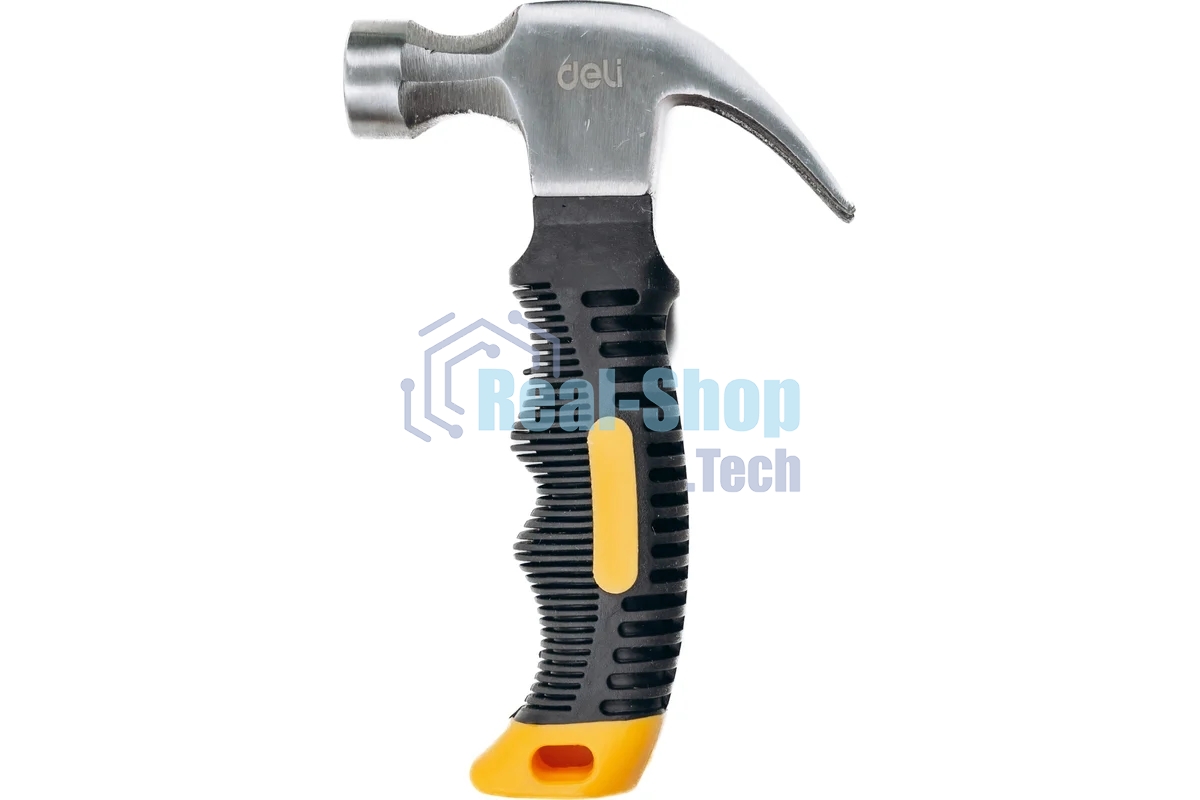 Молоток-гвоздодер укороченный Deli DL441008 250 гр, 160 мм, фиберглассовая рукоять