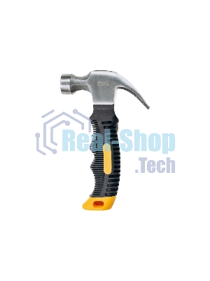 Молоток-гвоздодер укороченный Deli DL441008 250 гр, 160 мм, фиберглассовая рукоять