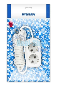 Удлинитель Smartbuy (SBE-16-2-02-Z) 2 гнз х 2,0 м (16А/3.5 кВт, ПВС 3х1.0)