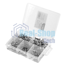 Набор заклепок Deli DL236906 75 шт (2.4мм,3.2мм,4.0мм,4.8мм,6.0мм) * 15 шт Пластиковая коробка.