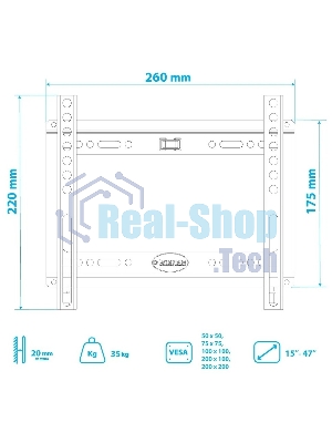 Кронштейн для телевизора Kromax IDEAL-5 черный 15