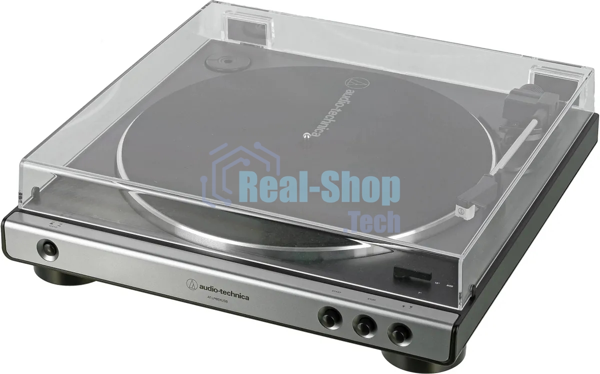 Проигрыватель винила Audio-Technica AT-LP60XUSB полностью автоматический серебристый