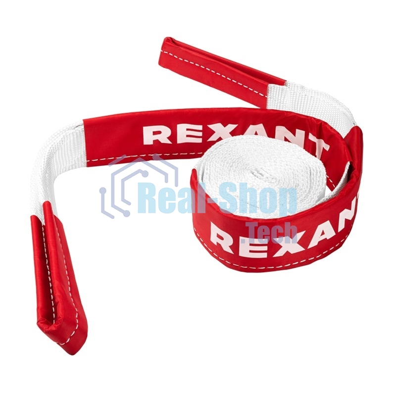Трос динамический (стропа) Rexant 10т, 9м, белый, в чехле