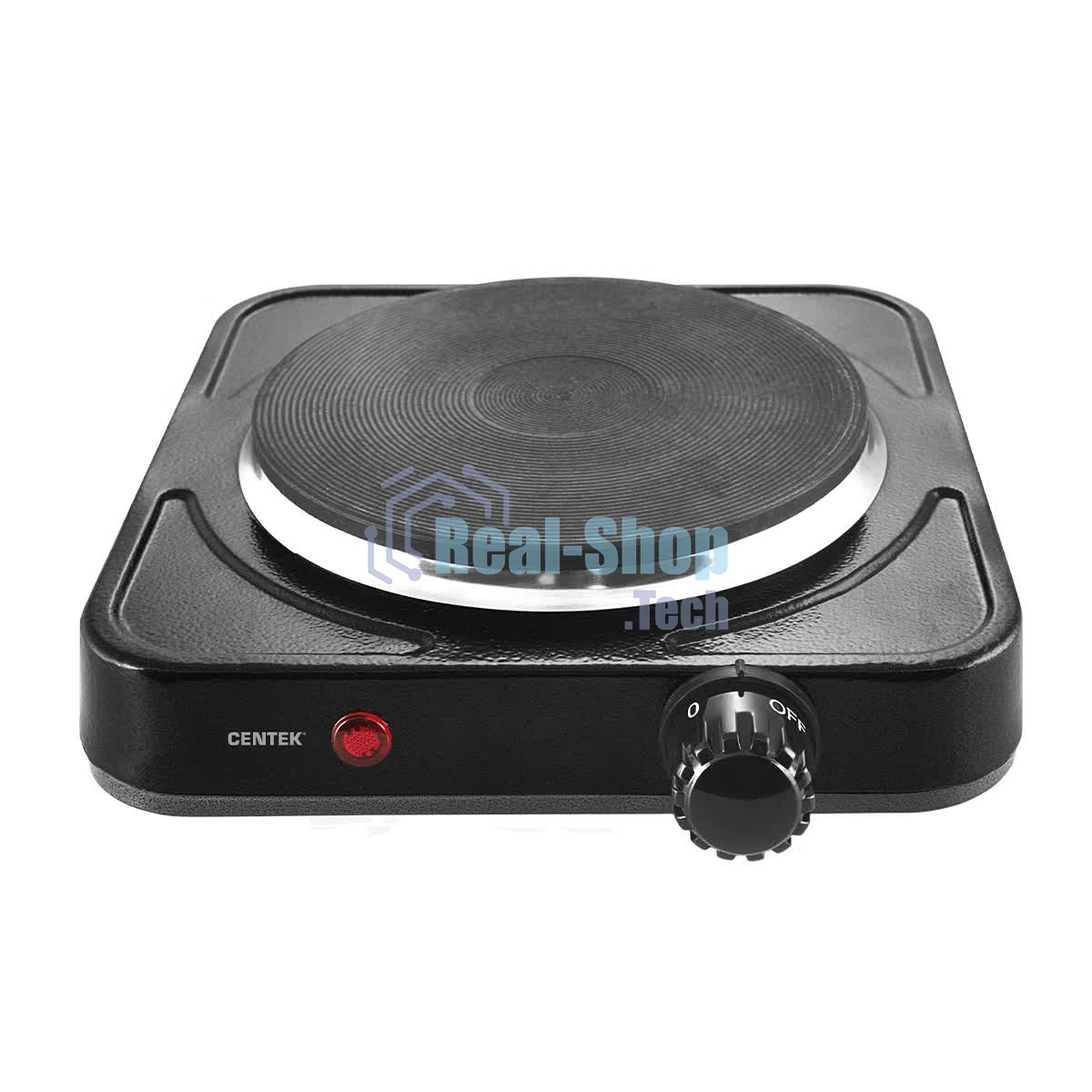 Плита настольная электрическая Centek CT-1506 черный, 1конф ЧУГУН 155мм, 1000Вт, индикатор работы