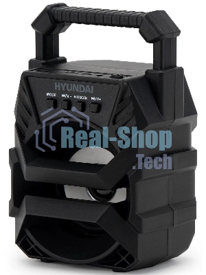 Колонка портативная Hyundai H-PS1000 черный 9 Вт 1.0 BT/USB 10м 500mAh