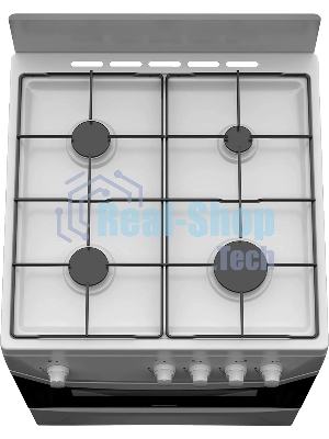 Плита газовая Darina C 1001 W белый/черный, конфорок 4 шт, духовка 50 л, 60 см x 85 см x 60 см