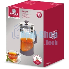 Френч-пресс Rondell Akzent RDS-937, 0.6 л, стальной