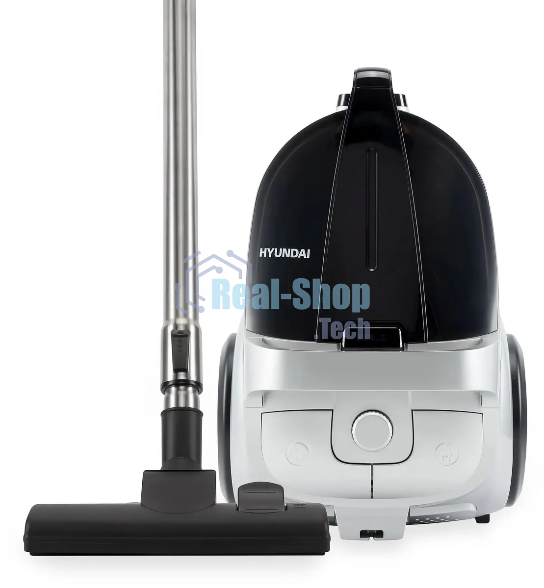 Пылесос Hyundai HYV-C2650 черный/серебристый, 380/2200 Вт, уборка сухая, пылесборник контейнер 3.5 л