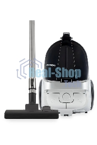Пылесос Hyundai HYV-C2650 черный/серебристый, 380/2200 Вт, уборка сухая, пылесборник контейнер 3.5 л