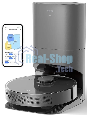 Робот-пылесос Dreame RLS6AD D10S Plus черный, 5200 мА·ч Li-Ion, уборка сухая/влажная, пылесборник контейнер 0.4 л