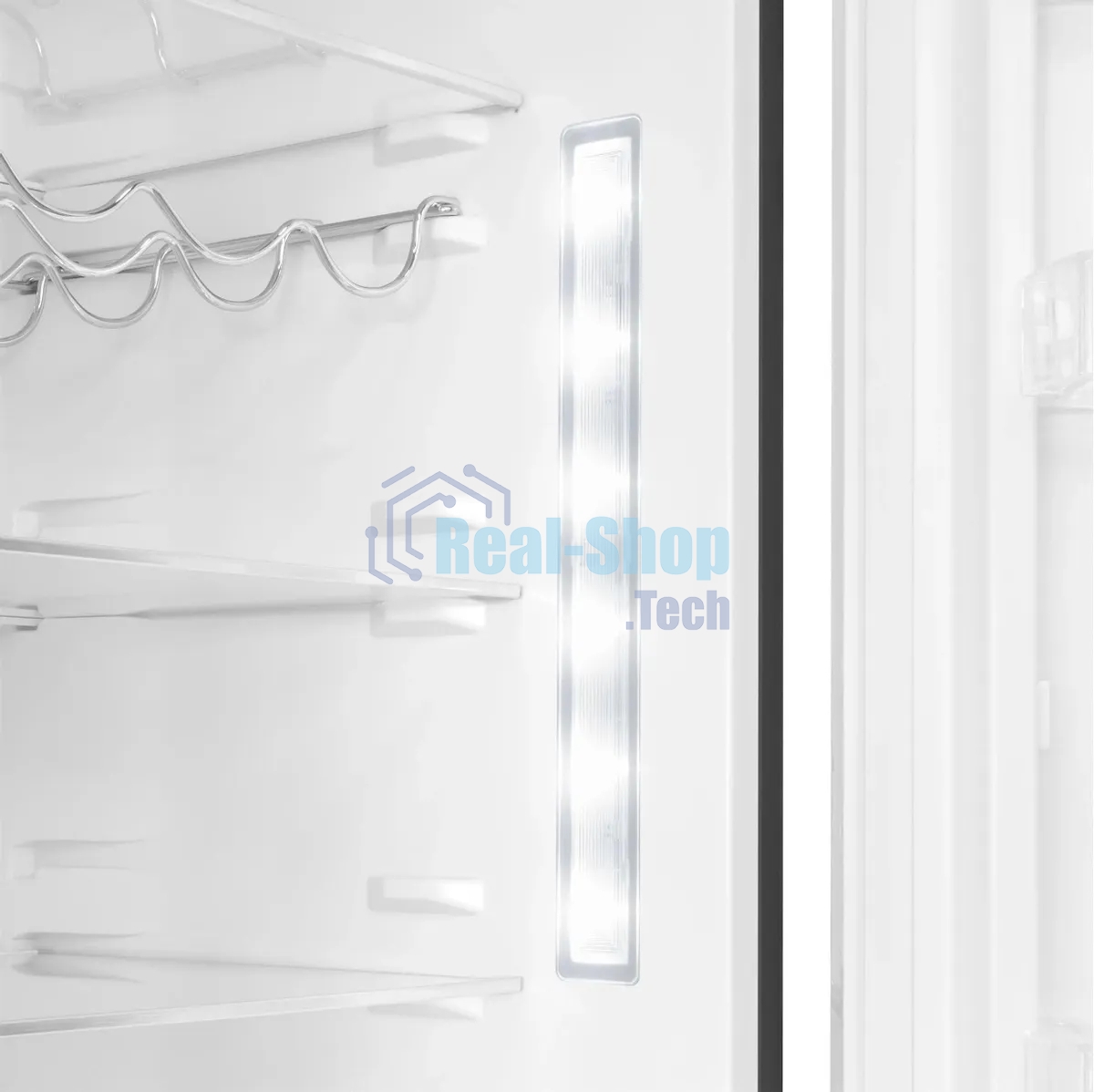 Холодильник Maunfeld MFF200NFBE черный, двухкамерный 271/106л морозилка снизу, Total NoFrost