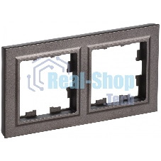 Рамка 2-местная IEK BRITE РУ-2-БрТБ-44 IP44 темная бронза