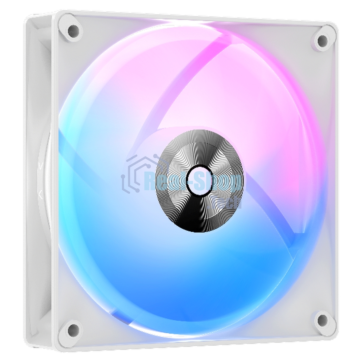 Вентилятор для корпуса Ocypus Delta F12 WH 3 IN 1, 120x120x25мм, 4-PIN PWM, 500-2000 RPM, 29 DBA MAX, HYDRO BEARING