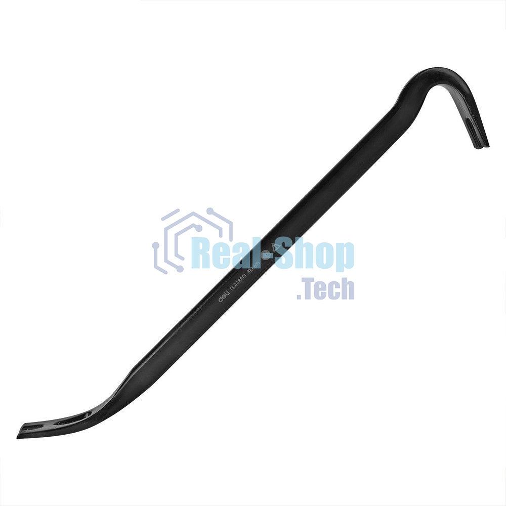 Лом-гвоздодер двухсторонный усиленный Deli DL448901 600 мм, углы наклона 30° и 60°, овальный паз с углами 30° и 68°, шестигранная форма