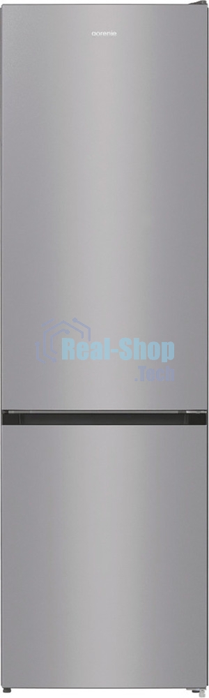 Холодильник Gorenje NRK6201ES4 серебристый двухкамерный 235/96 л морозилка снизу, No Frost
