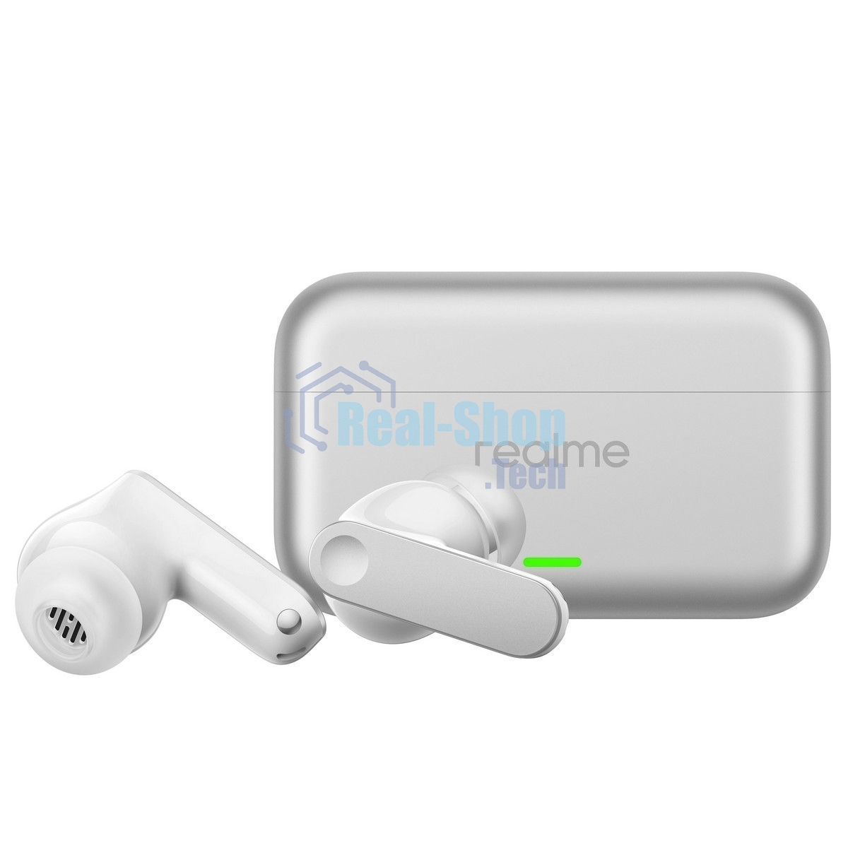 Наушники TWS Realme Buds T500 Pro серебристый, внутриканальные, Bluetooth, активное шумоподавление, до 56