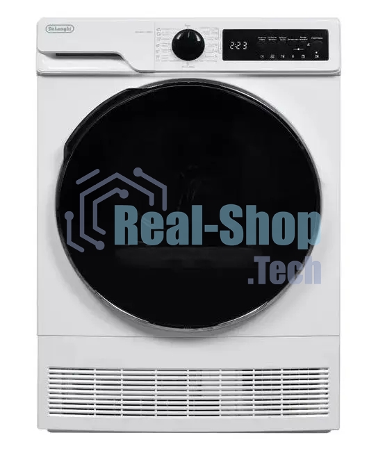 Сушильная машина DeLonghi DTD 8105 C FABIO белый, 8 кг, сушка - конденсационная, программ - 15, 59.6 x 84.5 x 56.3 см