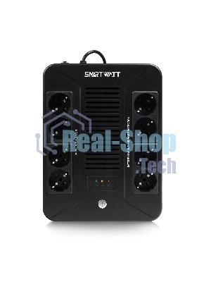 Источник бесперебойного питания SMARTWATT UPS SAFE PRO 600 Line-interactive 600VA/360W Brick (Euro x8, LED, 275x210x95(мм), 4,8 кг, гарантия 24мес.