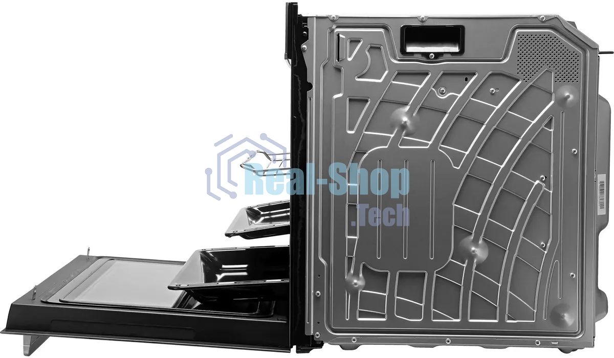 Духовой шкаф электрический Hyundai HMEO 6780 DX черное стекло/серебристый