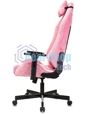 Кресло Knight N1 Fabric розовый, велюр, 120 кг, механизм качания