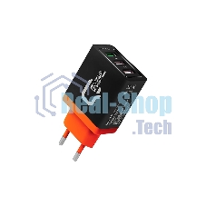 Сетевое зарядное устройство Qumo Quick Charge 3.0 3 USB (Charger 0019), 3 USB, 4.2A, 1 USB (QC 3.0, FCP, AFC) + 2 USB 2,1A, черный