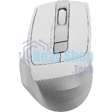 Мышь беспроводная A4Tech Fstyler FG35 серебристый/белый, 2000 dpi, радиоканал, USB, кнопки - 6