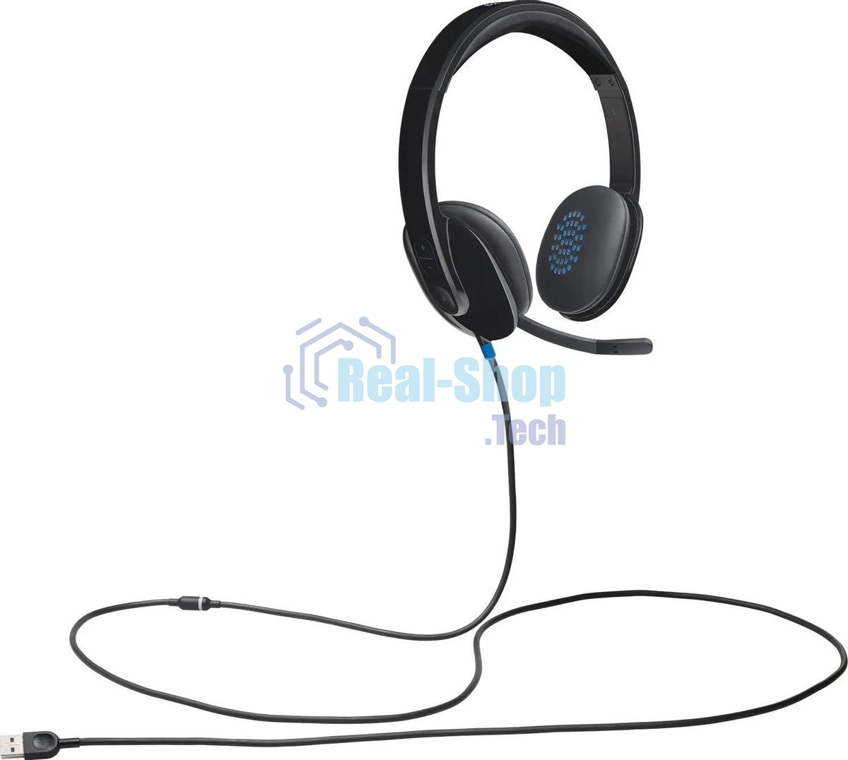 Гарнитура Logitech USB Headset H540 чёрный, проводная, USB
