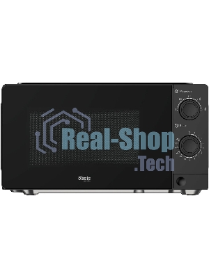 Микроволновая печь Oasis MW-70XB черный, 20 л, 700 Вт, переключатели - поворотный механизм