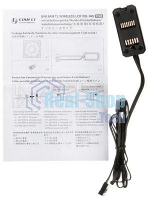 Вентилятор для корпуса Lian-Li Uni Fan TL Wireless LCD 120 LCD Reverse ARGB 120х124.5x28 черный 4-pin 31дБ (G99.12RTLLCD1W1B.R0) Ret