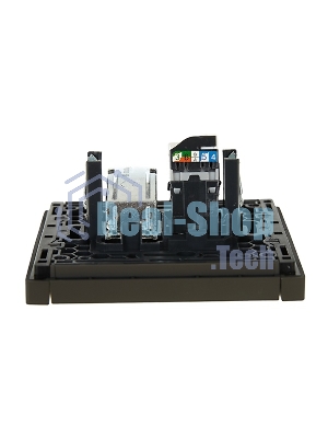Розетка двойная TV+RJ45 кат.5E IEK FORTE&PIANO FP336 серый