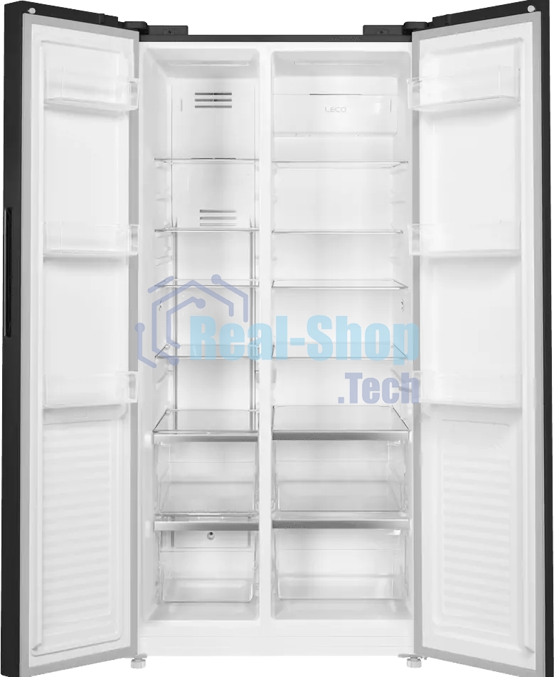 Холодильник Maunfeld MFF177NFB Slim Inverter черный двухкамерный 352/198л морозилка слева, No Frost, Side by Side