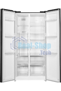 Холодильник Maunfeld MFF177NFB Slim Inverter черный двухкамерный 352/198л морозилка слева, No Frost, Side by Side