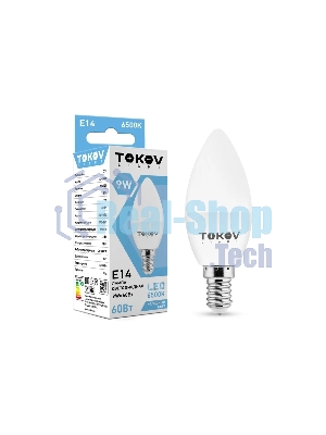 Лампа светодиодная TOKOV ELECTRIC 9 Вт С37 6500К Е14 176-264В