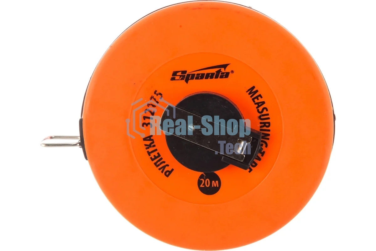 Рулетка геодезическая Sparta 20 м х 12,5 мм, лента ПВХ, закрытый круглый корпус