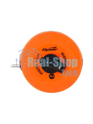 Рулетка геодезическая Sparta 20 м х 12,5 мм, лента ПВХ, закрытый круглый корпус