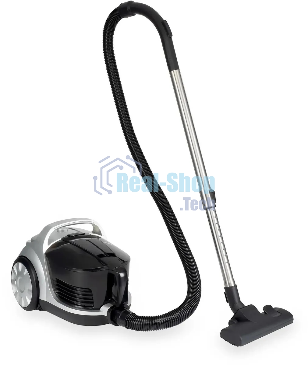 Пылесос Hyundai HYV-C2650 черный/серебристый, 380/2200 Вт, уборка сухая, пылесборник контейнер 3.5 л